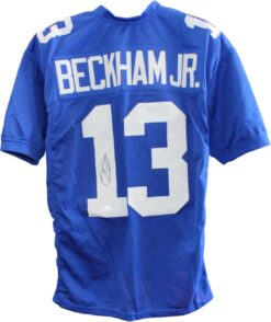 Odell Beckham Jr Autographed/Signed Pro Style Size XL Blue Jersey JSA 59362