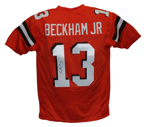 Odell Beckham Autographed/Signed Cleveland Browns Orange XL Jersey JSA 25160