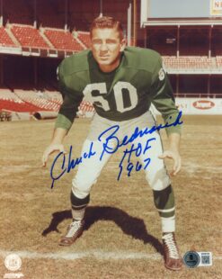 Chuck Bednarik Autographed Philadelphia Eagles 8x10 Photo HOF Beckett 56657