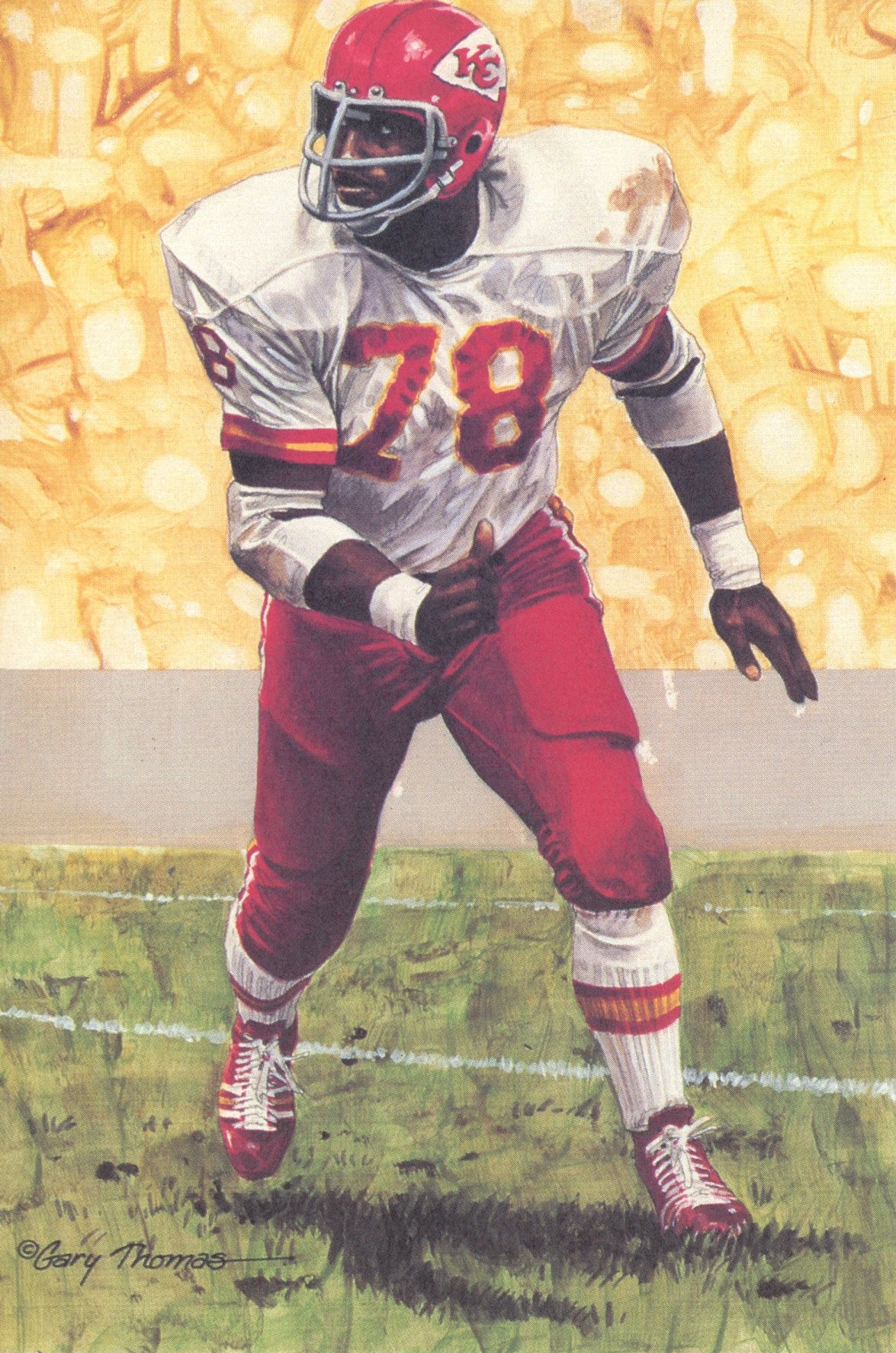 Bobby Bell Kansas City Chiefs Goal Line Art Card Series 2 No. 32 LE /5000 58040
