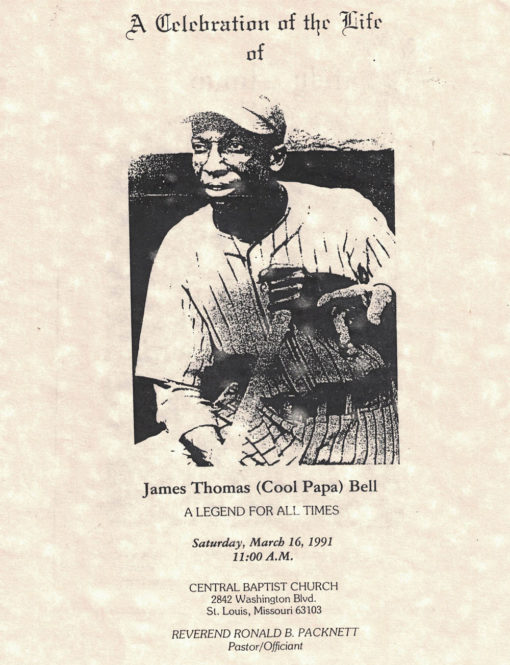 James Cool Papa Bell Negro Leagues Celebration Of Life Brochure 27089