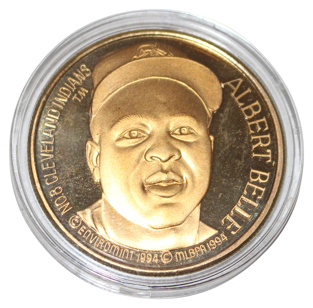 Albert Belle Cleveland Indians Limited Edition Of 500 Bronze Coin 32266