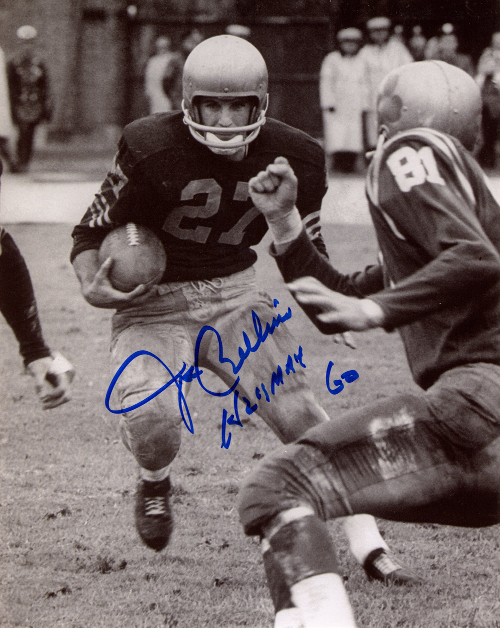 Joe Bellino Autographed/Signed Navy Midshipmen 8x10 Photo