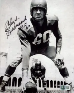 Chuck Bednarik Autographed/Signed Penn Quakers 8x10 Photo HOF Beckett 57448