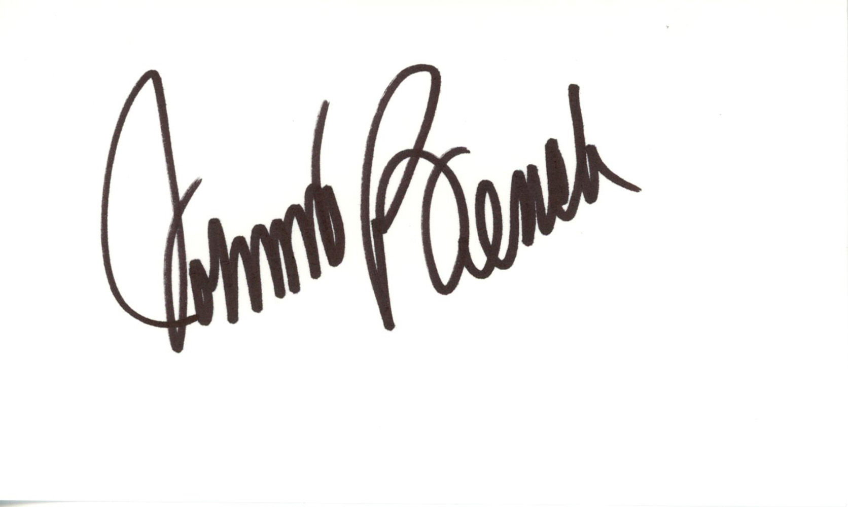 Johnny Bench Autographed Cincinnati Reds Index Card Beckett 45374