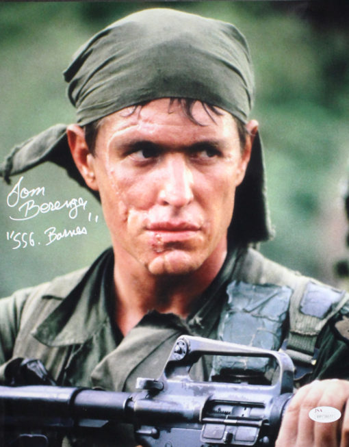 Tom Berenger Autographed/Signed Platoon 11x14 Photo SSG Barnes JSA 24364