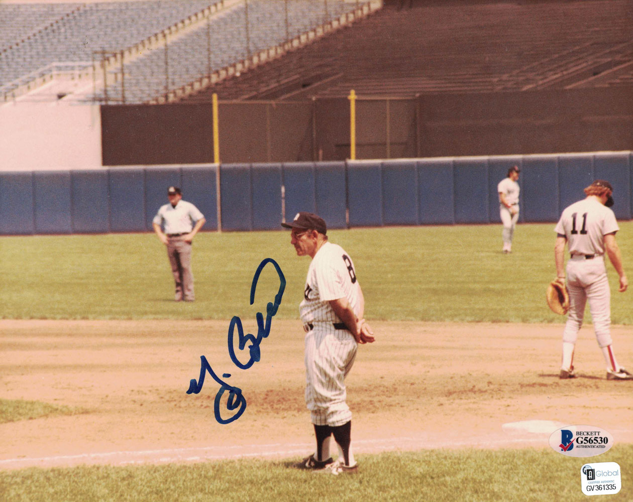 Yogi Berra Autographed/Signed New York Yankees 8Ã10 Photo BAS 27100 â Denver Autographs