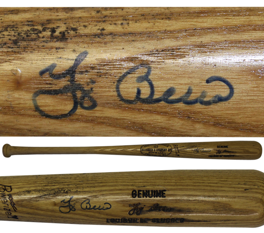 Yogi Berra Autographed/Signed New York Yankees Player Model Bat BAS 30951