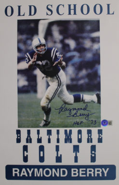 Raymond Berry Autographed/Signed Baltimore Colts 11x14 Photo Beckett