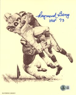 Raymond Berry Autographed/Signed Baltimore Colts 8x10 Photo HOF Beckett 57314