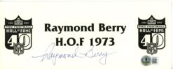 Raymond Berry Autographed Baltimore Colts Hall of Fame Place Card Beckett 56223