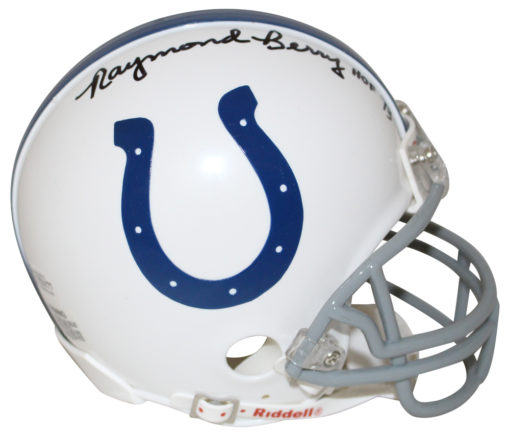Raymond Berry Autographed/Signed Baltimore Colts Mini Helmet HOF BAS 27156
