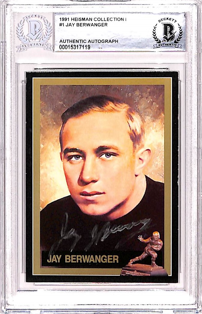 Jay Berwanger Autographed University of Chicago Trading Card BAS