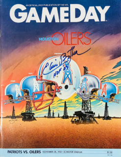 Elvin Bethea Autographed Houston Oilers 1982 Gameday Magazine HOF BAS
