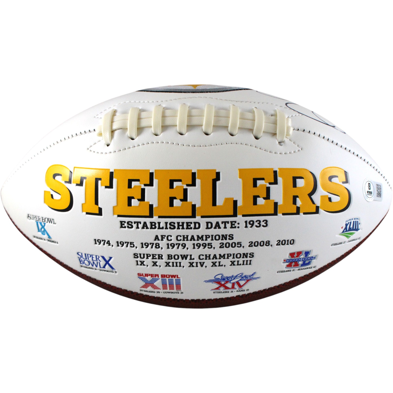 Jerome Bettis Autographed Pittsburgh Steelers Logo Football Beckett W 51824 2 Jerome Bettis Autographed Pittsburgh Steelers Logo Football Beckett W 51824