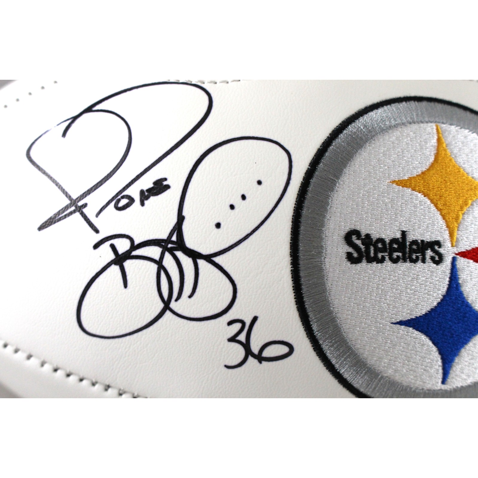 Jerome Bettis Autographed Pittsburgh Steelers Logo Football Beckett W 51824 4 Jerome Bettis Autographed Pittsburgh Steelers Logo Football Beckett W 51824