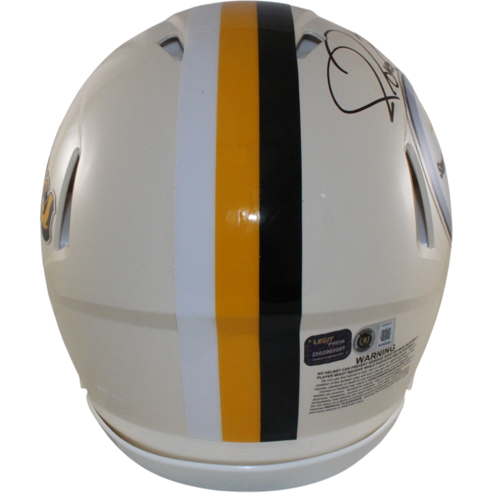 Jerome Bettis Signed Pittsburgh Steelers Pro Retro Helmet Beckett WIT 57523 3 Jerome Bettis Signed Pittsburgh Steelers Pro Retro Helmet Beckett WIT 57523