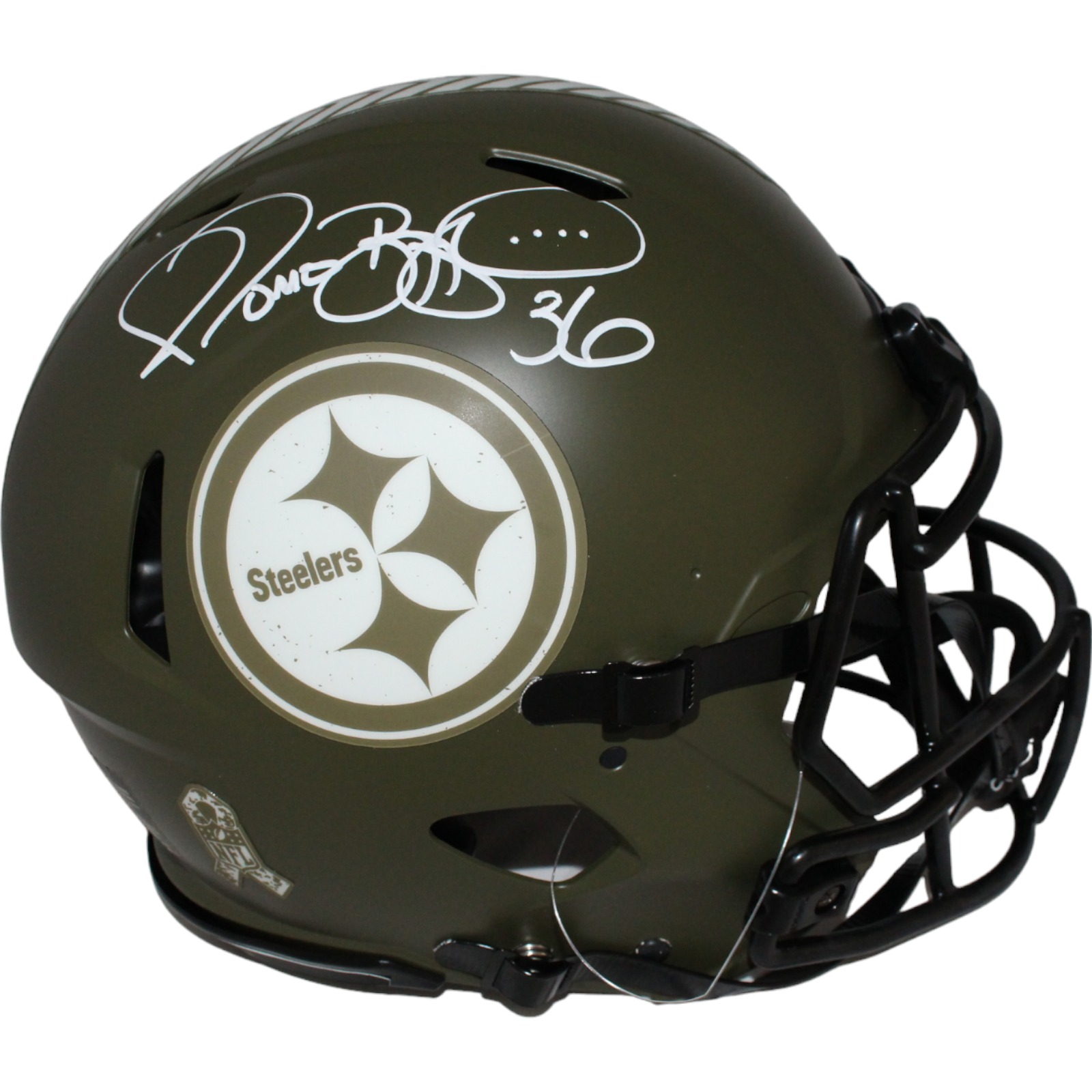 Jerome Bettis Signed Pittsburgh Steelers Authentic Helmet Salute BAS
