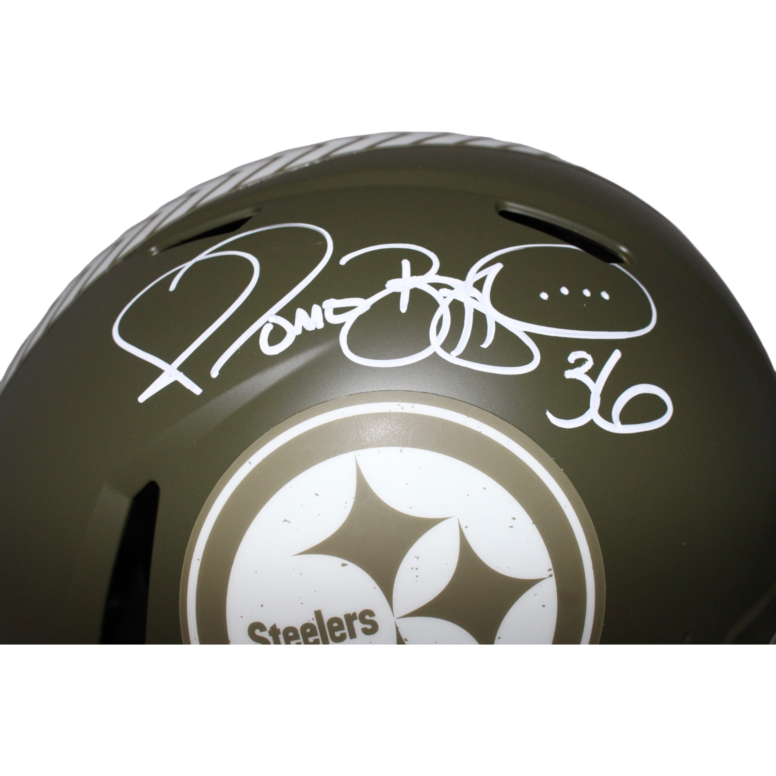 Jerome Bettis Signed Pittsburgh Steelers Authentic Helmet Salute BAS