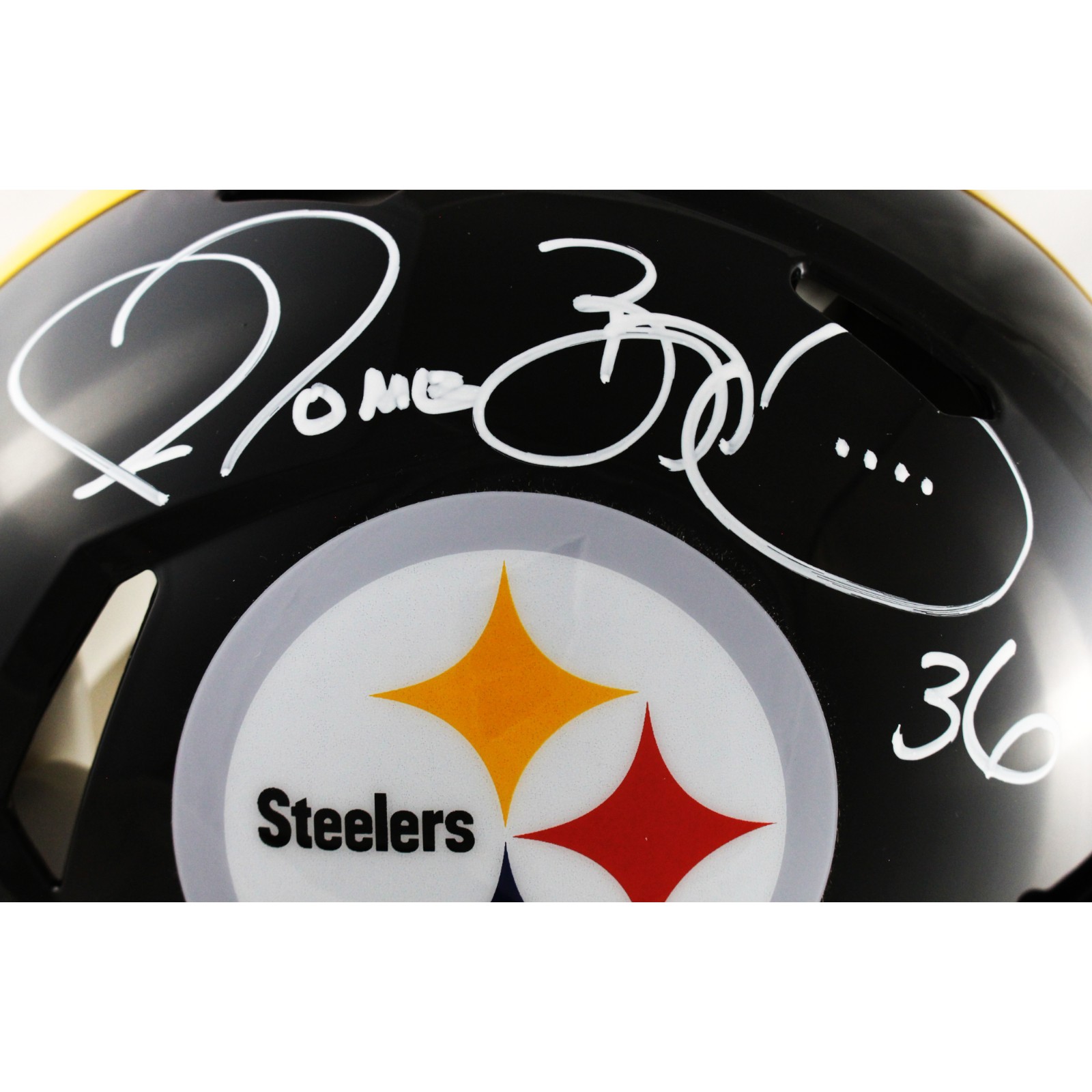 Jerome Bettis Signed Pittsburgh Steelers Authentic Helmet Beckett Witness 51680 2 Jerome Bettis Signed Pittsburgh Steelers Authentic Helmet Beckett Witness 51680