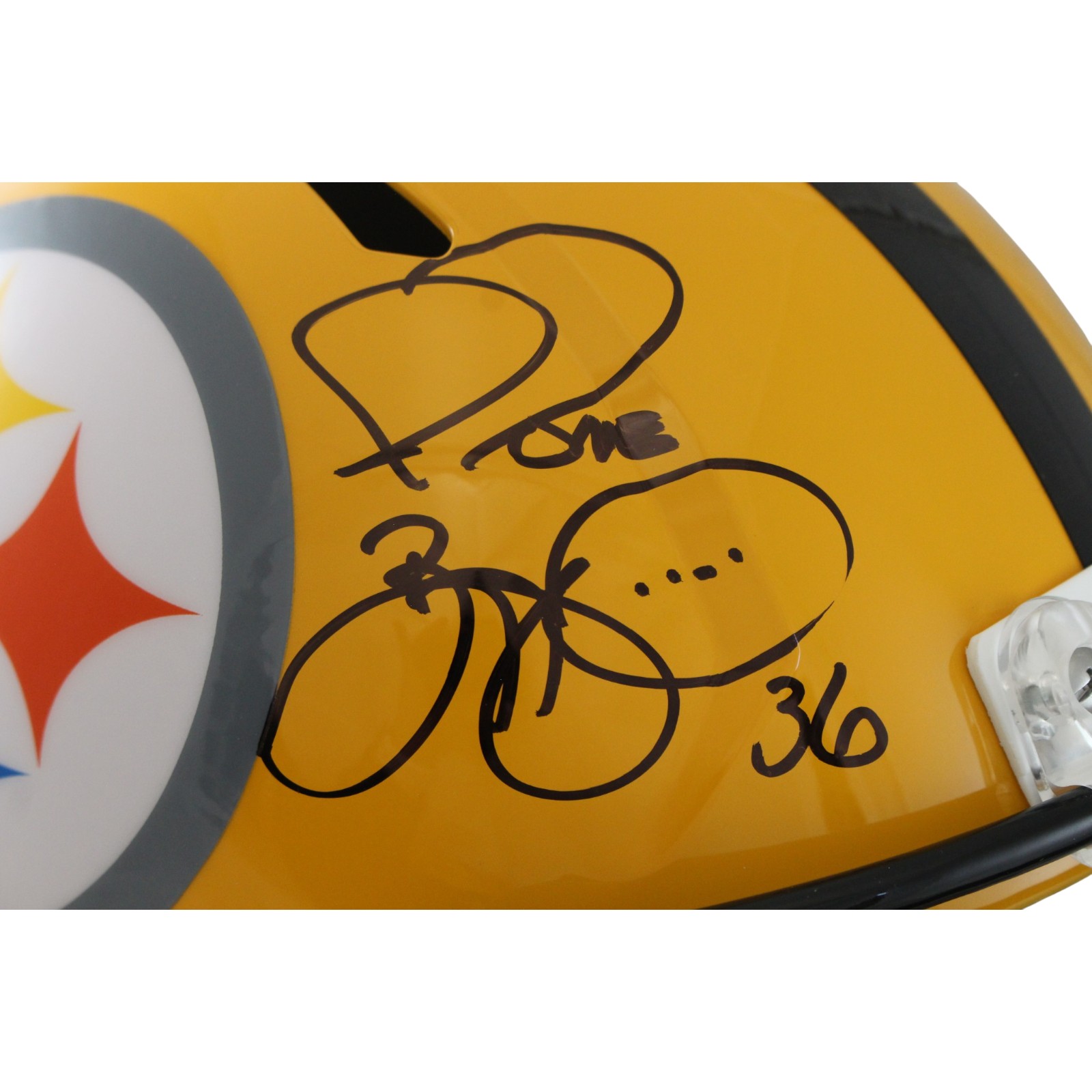 Jerome Bettis Autographed Pittsburgh Steelers F/S 25 Alt Helmet Beckett W 55278