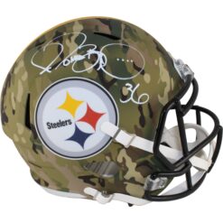 Jerome Bettis Autographed Pittsburgh Steelers F/S Camo Helmet Beckett W 54075