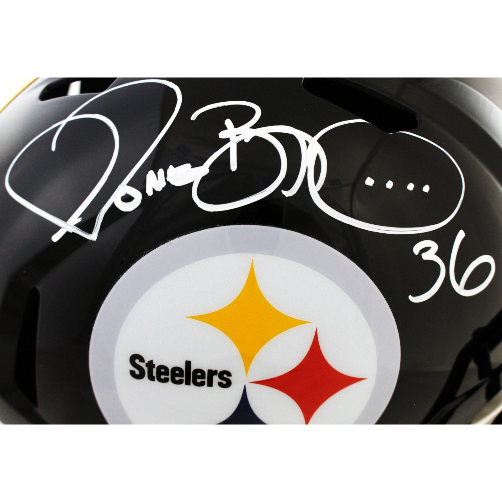Jerome Bettis Autographed Pittsburgh Steelers F/S Helmet Beckett Witness 51623