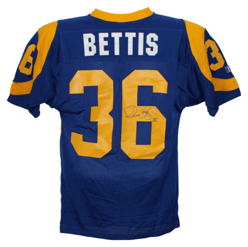 Jerome Bettis Autographed St Louis Rams Russell Authentic Blue 44 Jersey 13665