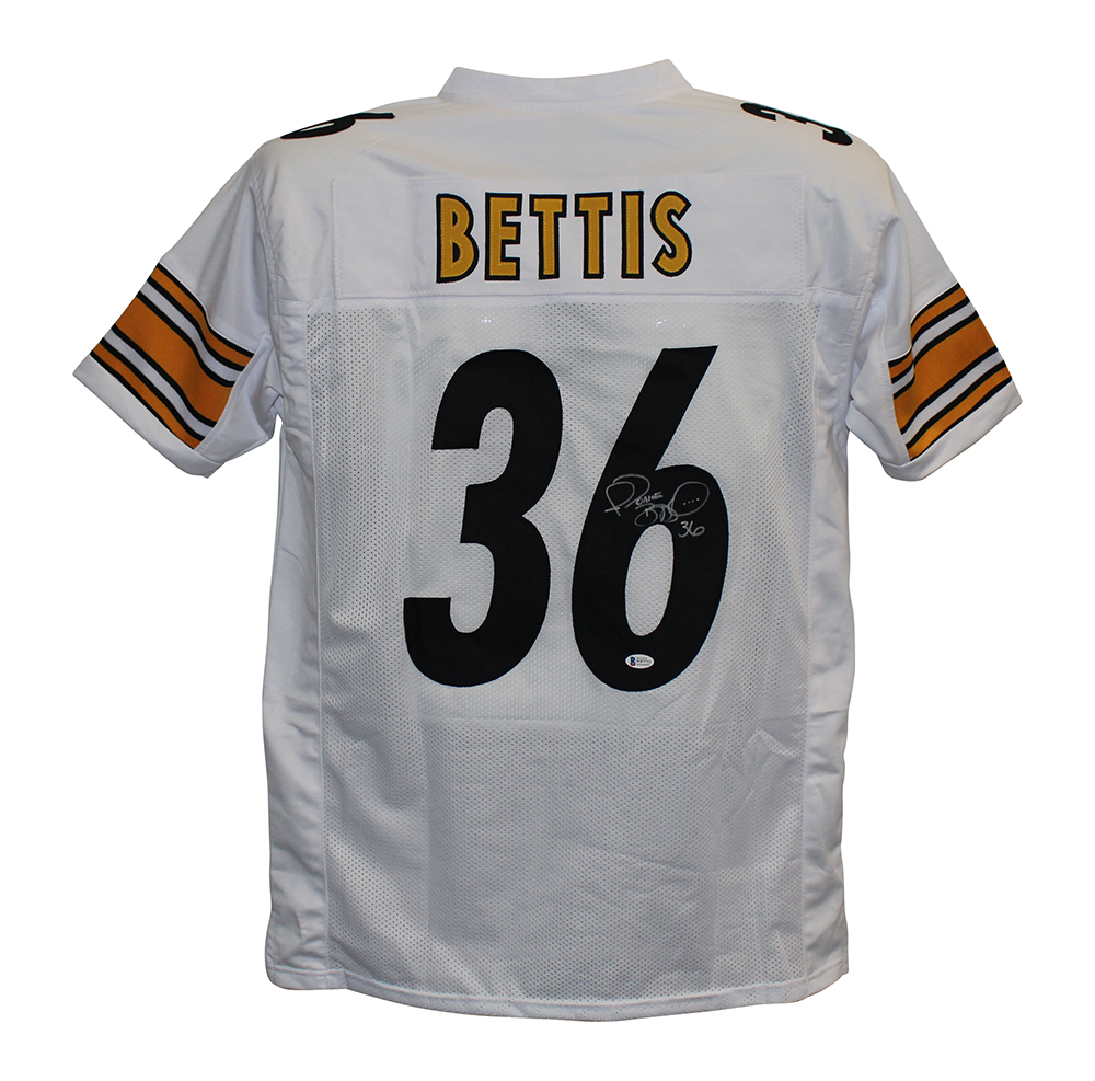 Jerome Bettis Autographed/Signed Pro Style White XL Jersey BAS 28151