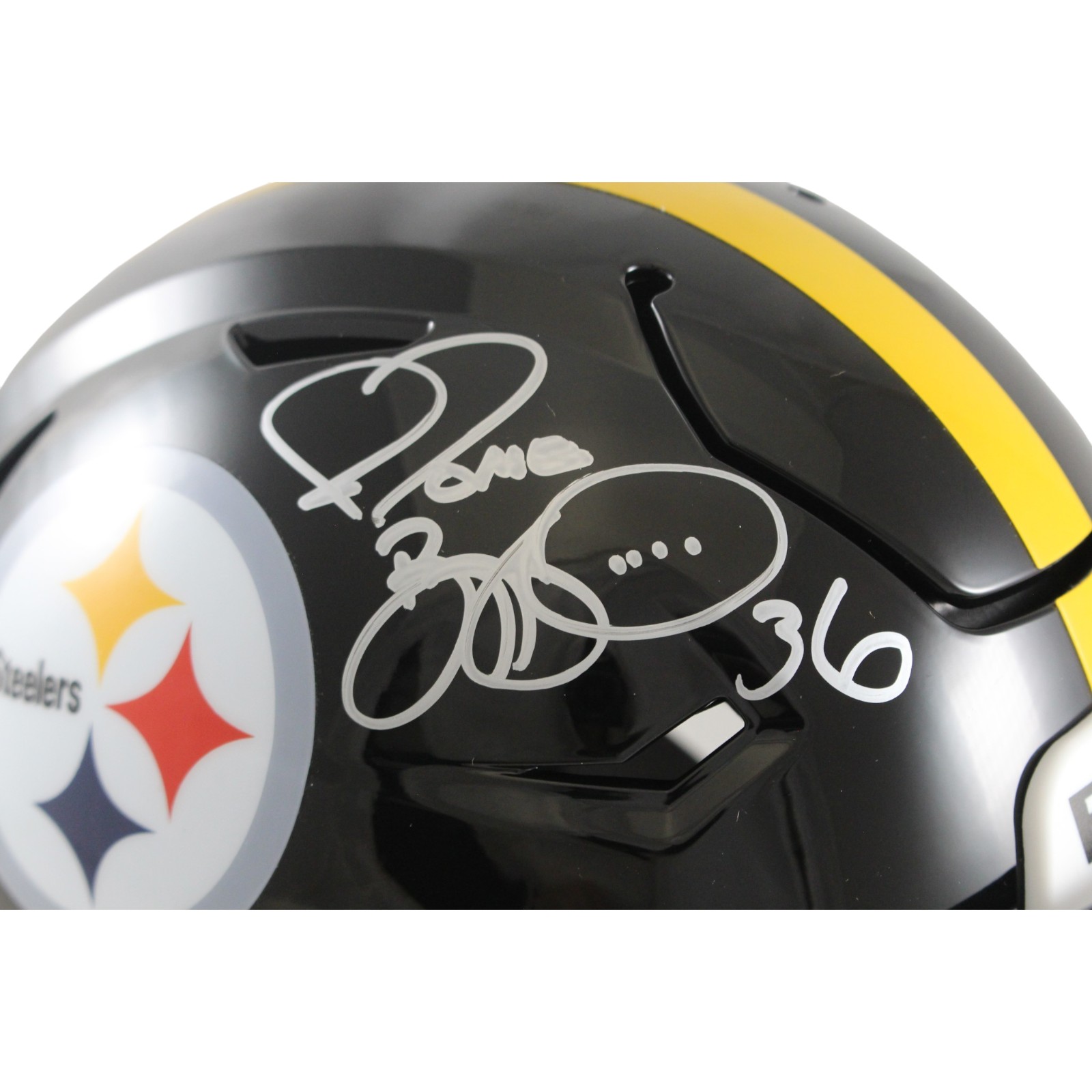 Jerome Bettis Autographed Pittsburgh Steelers Mid-Size Midi Helmet Beckett 55270