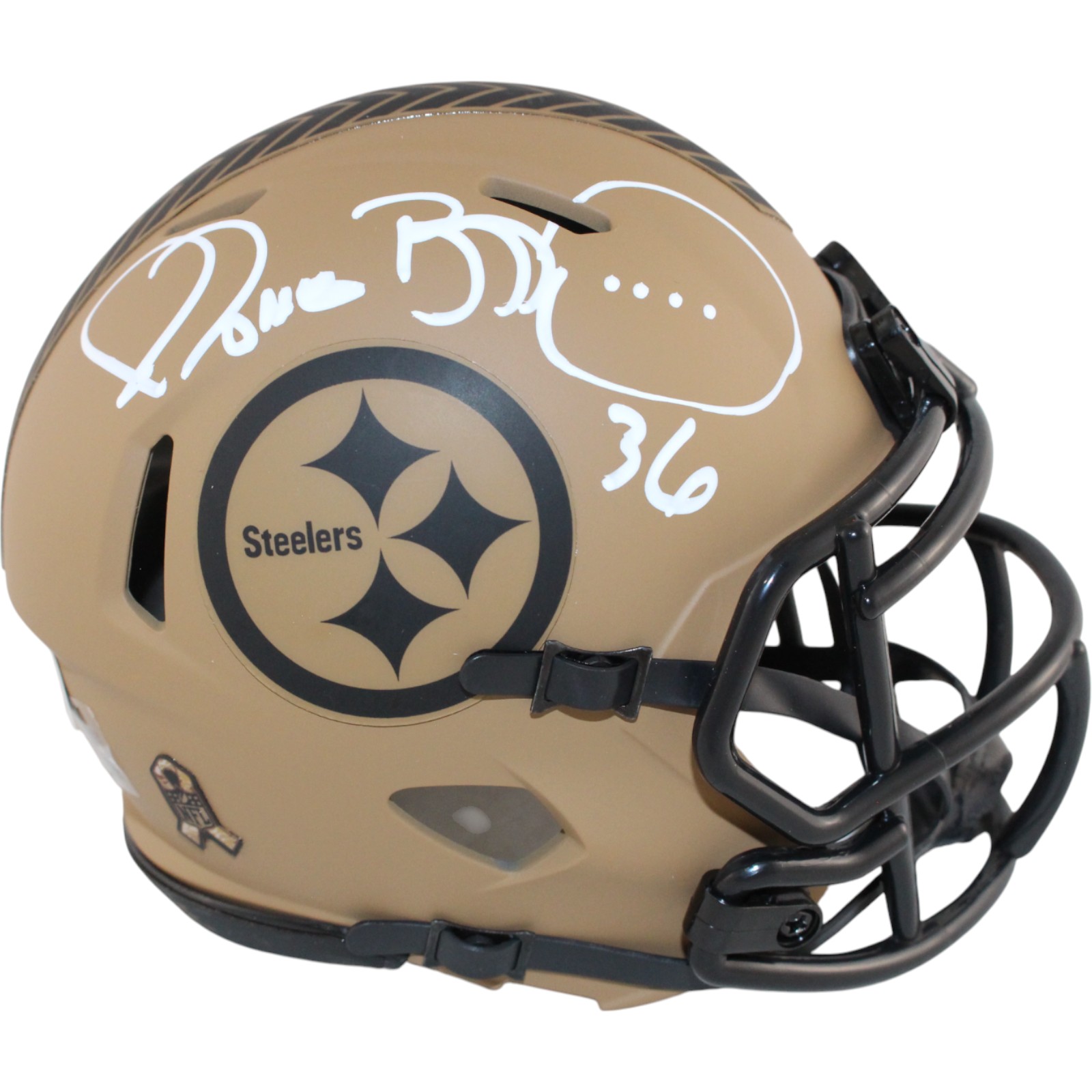 Jerome Bettis Autographed Pittsburgh Steelers 23 STS Mini Helmet Beckett 51650