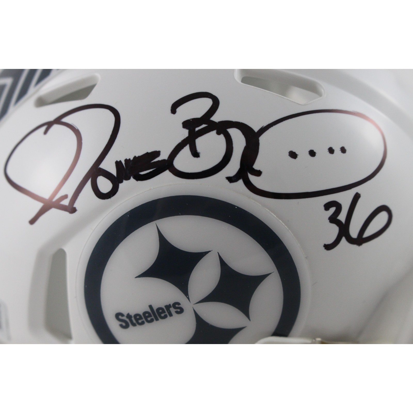 Jerome Bettis Autographed Pittsburgh Steelers 24 STS Mini Helmet Beckett 49218