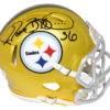 Jerome Bettis Autographed/Signed Pittsburgh Steelers Blaze Mini Helmet JSA 25433