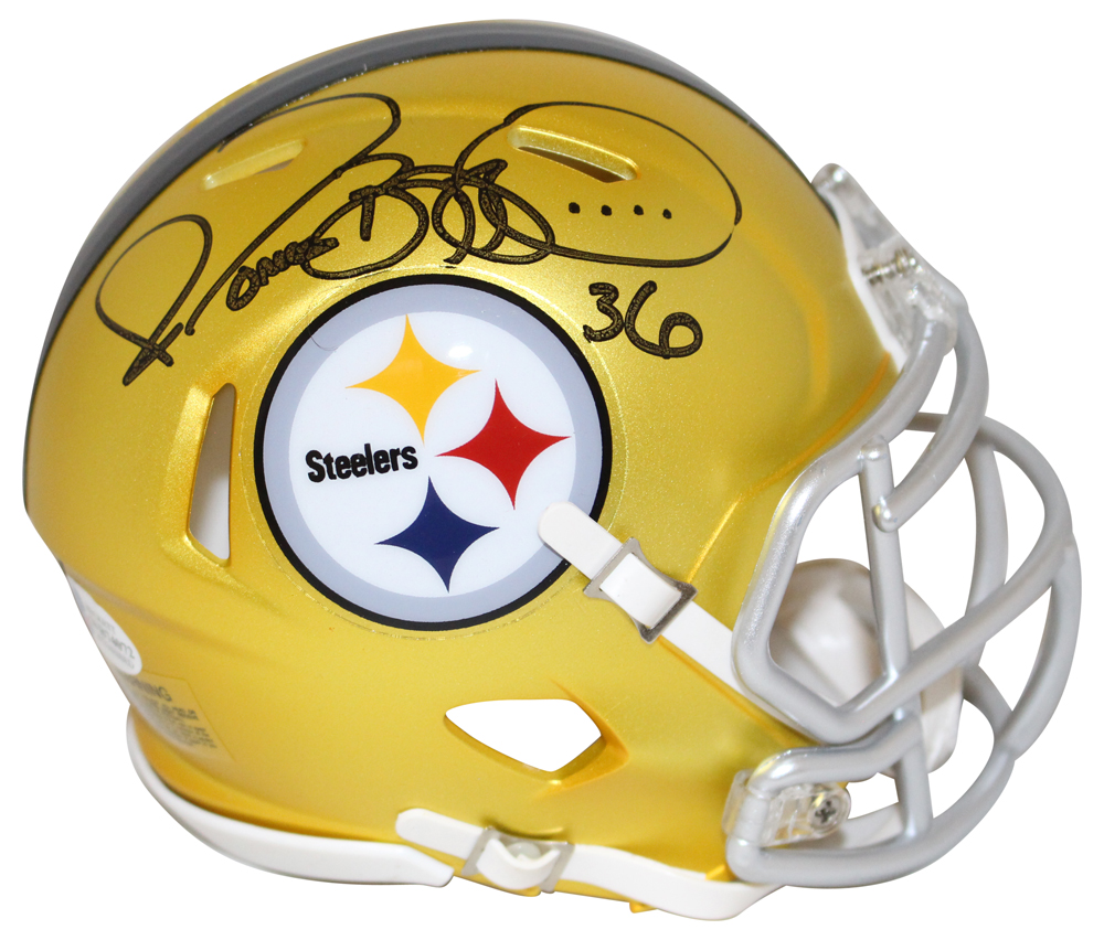 Jerome Bettis Autographed Pittsburgh Steelers Blaze Mini Helmet BAS 28144