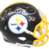 Jerome Bettis Autographed Pittsburgh Steelers Black Matte Mini Helmet JSA 25429