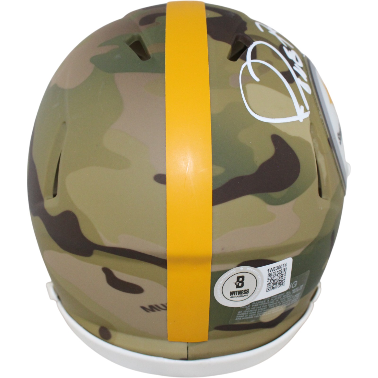 Jerome Bettis Autographed Pittsburgh Steelers Camo Mini Helmet Beckett 51645 3 Jerome Bettis Autographed Pittsburgh Steelers Camo Mini Helmet Beckett 51645