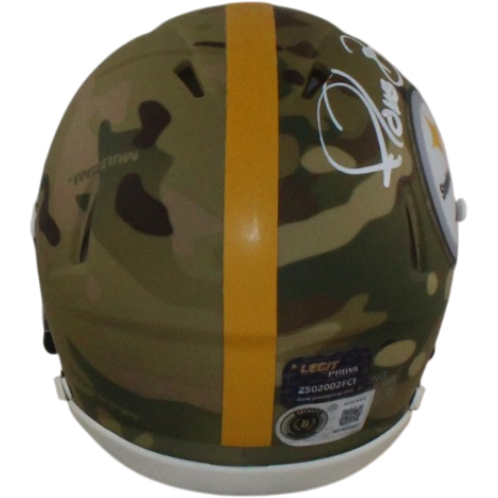 Jerome Bettis Signed Pittsburgh Steelers Camo Mini Helmet Beckett WIT 57537 3 Jerome Bettis Signed Pittsburgh Steelers Camo Mini Helmet Beckett WIT 57537