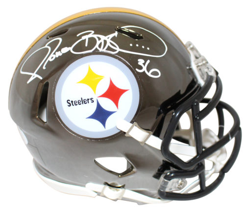 Jerome Bettis Autographed Pittsburgh Steelers Chrome Mini Helmet JSA 25432