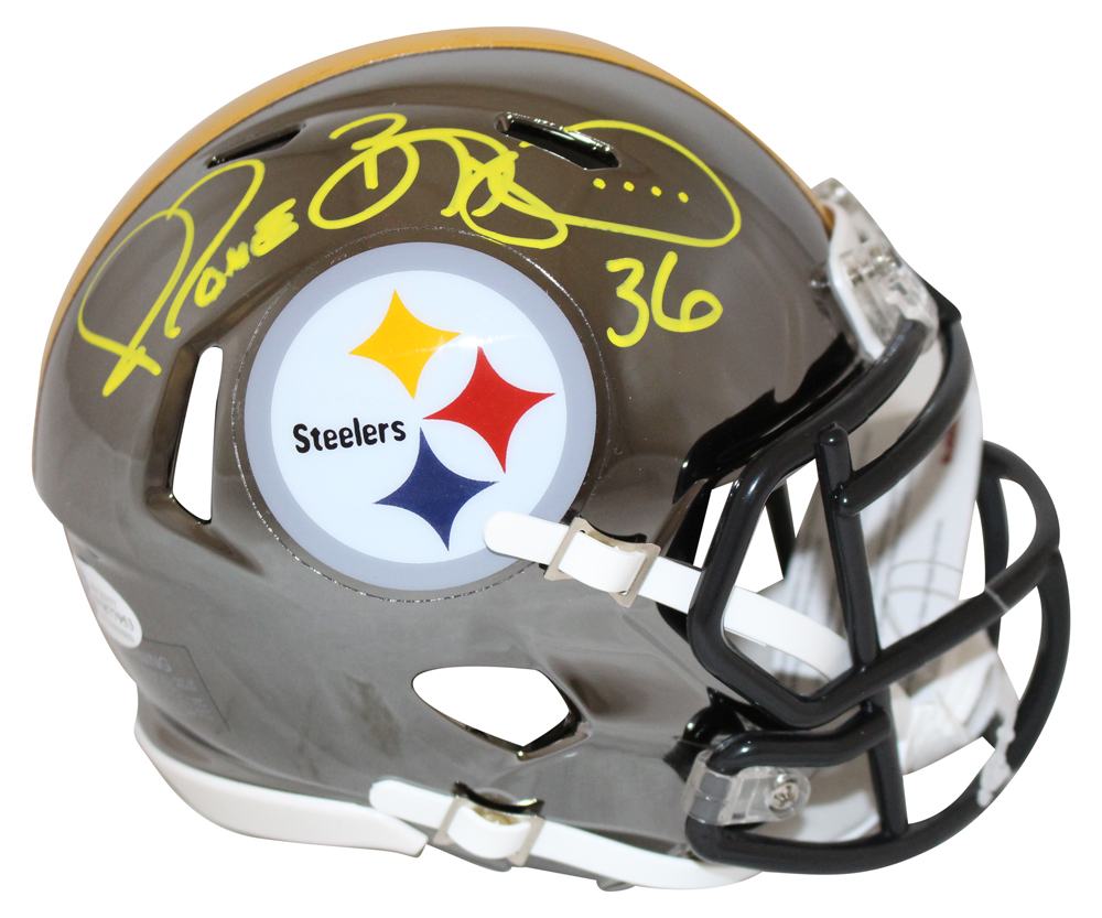 Jerome Bettis Autographed Pittsburgh Steelers Chrome Mini Helmet BAS 28145