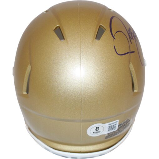Jerome Bettis Autographed Notre Dame Fighting Irish Mini Helmet Beckett W 51772