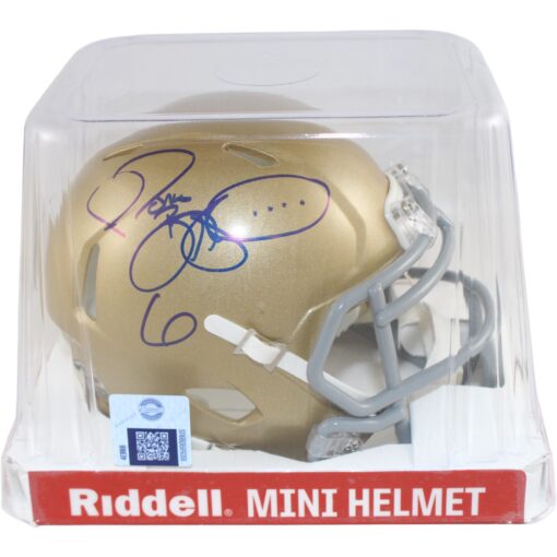 Jerome Bettis Autographed Notre Dame Fighting Irish Mini Helmet Beckett W 51772