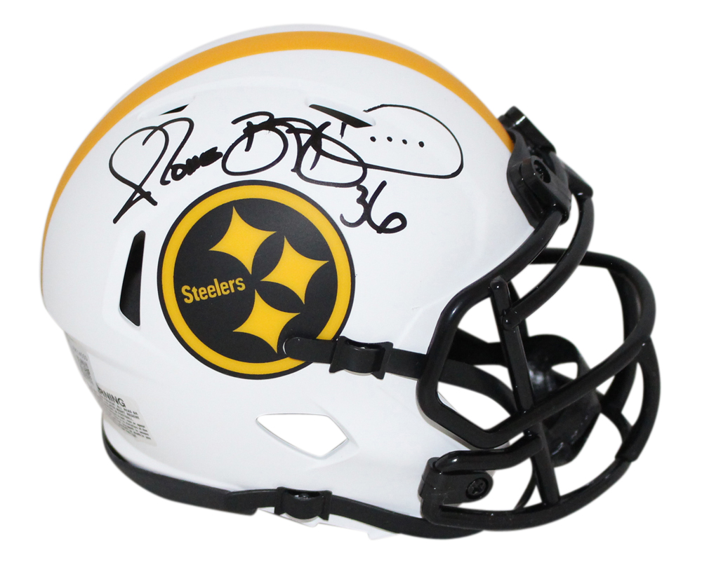 Jerome Bettis Autographed Pittsburgh Steelers Lunar Mini Helmet BAS 32466