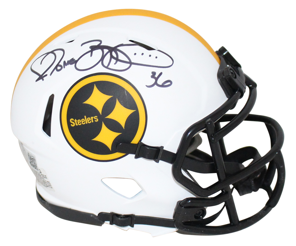 Jerome Bettis Autographed Pittsburgh Steelers Lunar Mini Helmet BAS