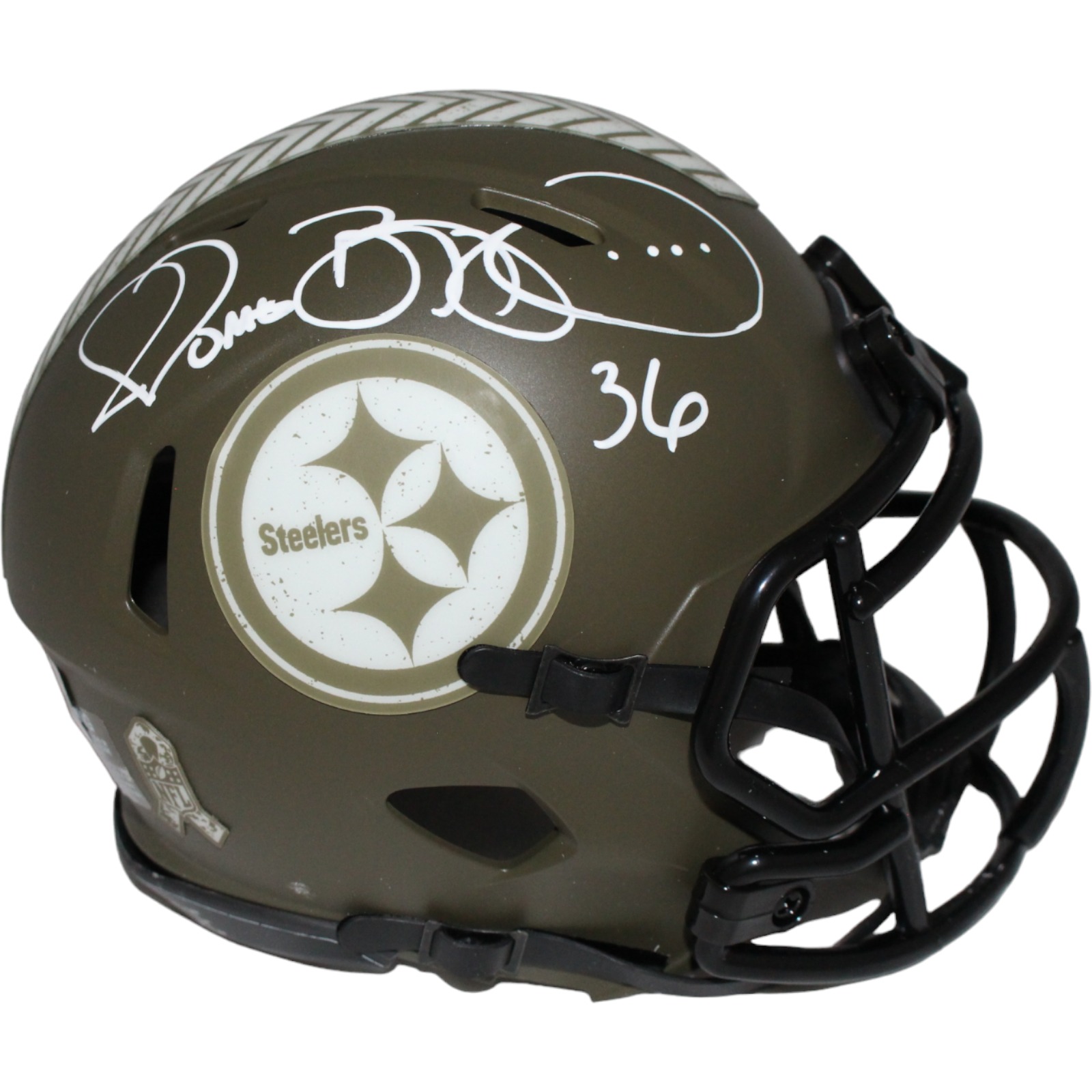Jerome Bettis Signed Pittsburgh Steelers Salute Mini Helmet Beckett
