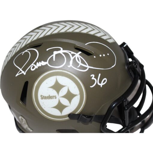 Jerome Bettis Signed Pittsburgh Steelers Salute Mini Helmet Beckett