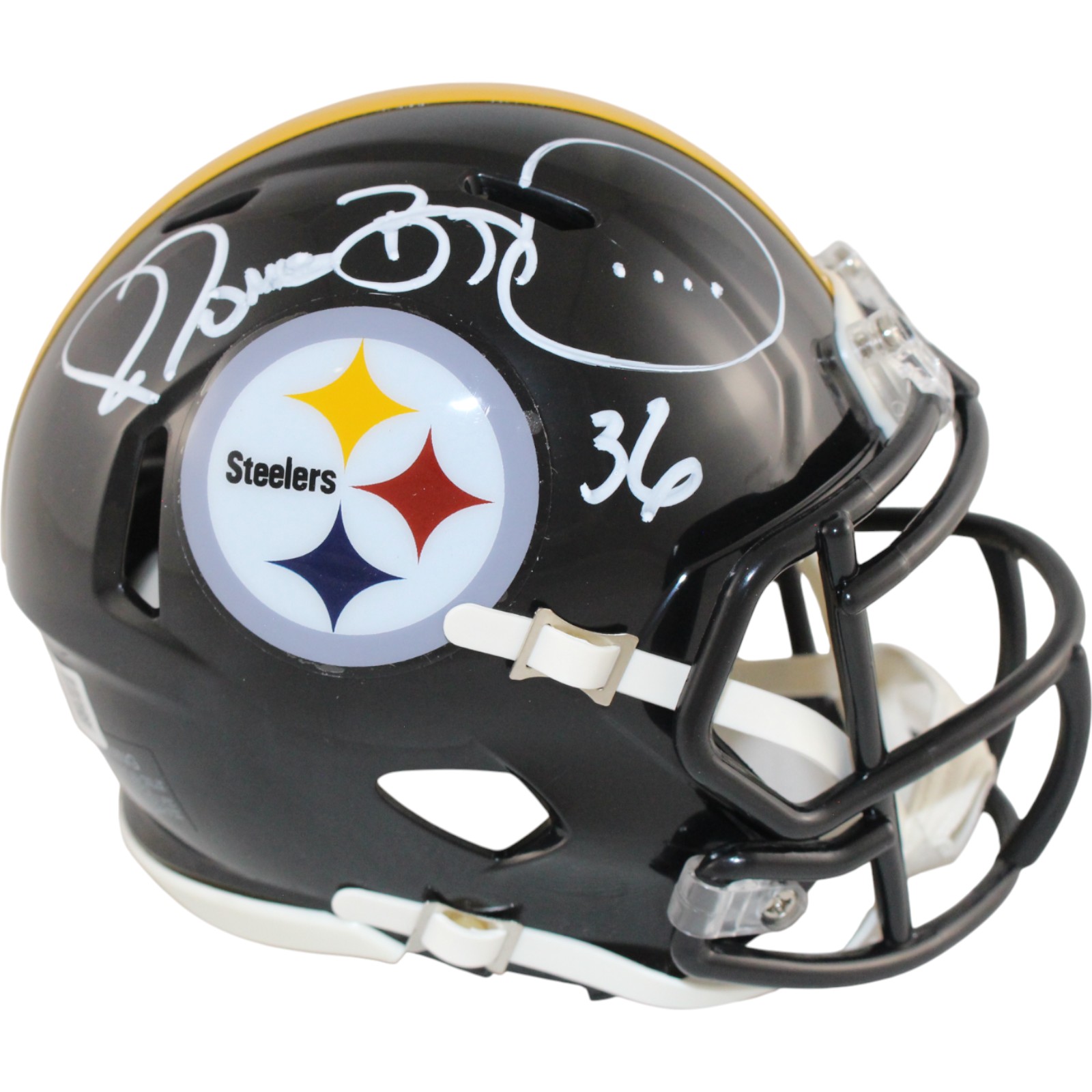 Jerome Bettis Autographed Pittsburgh Steelers Mini Helmet Beckett Witness 51638