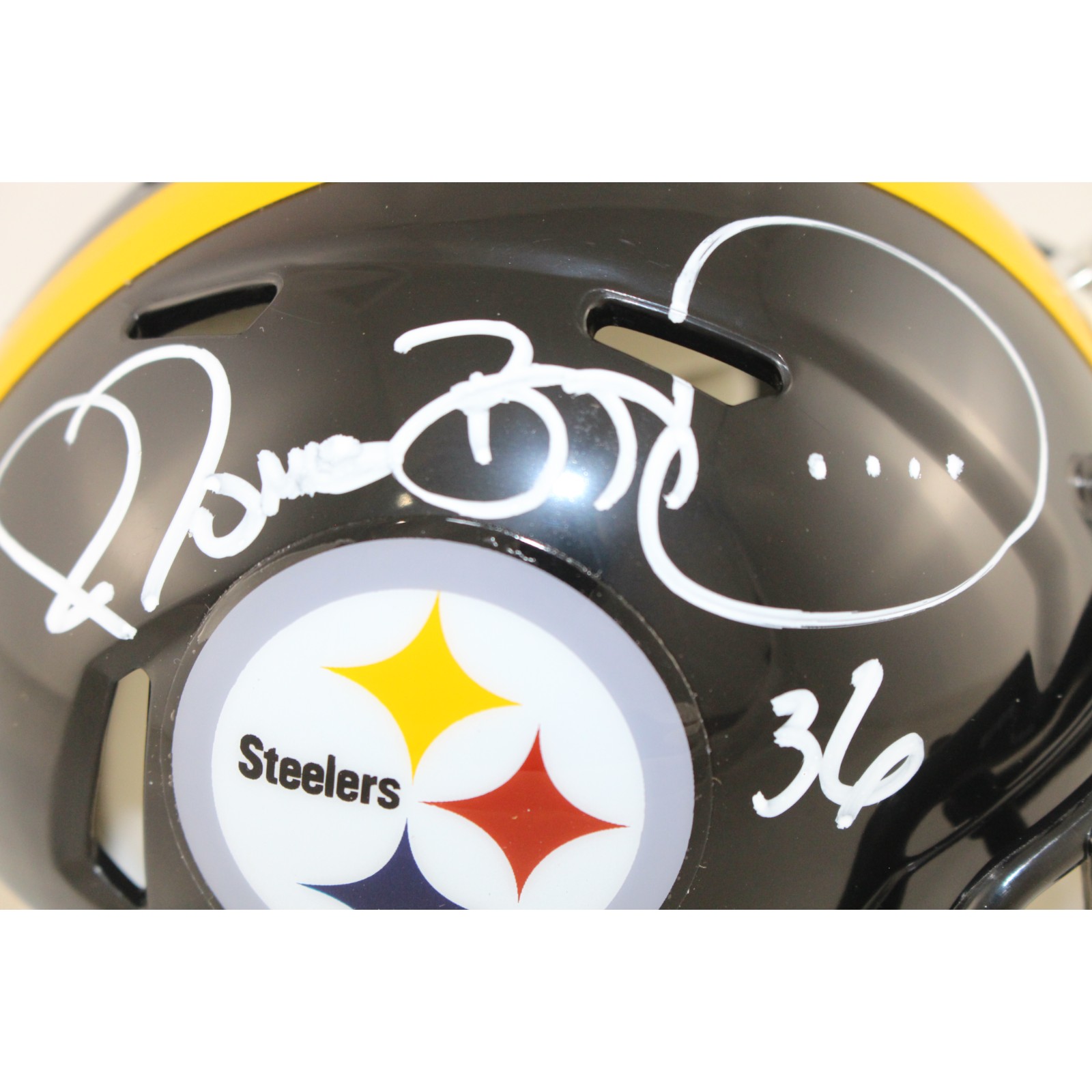 Jerome Bettis Autographed Pittsburgh Steelers Mini Helmet Beckett Witness 51638