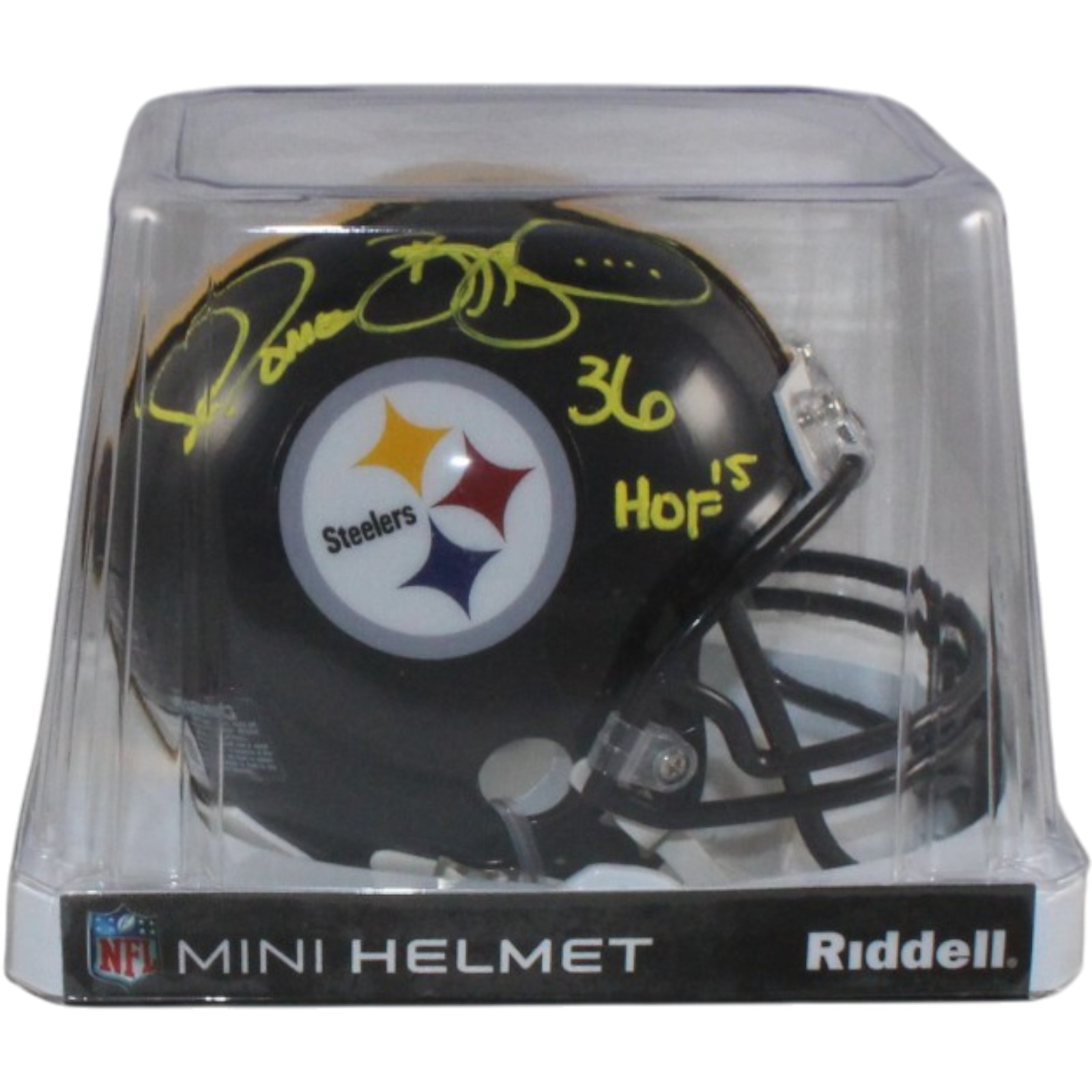 Jerome Bettis Signed Pittsburgh Steelers VSR4 Mini Helmet HOF Beckett WIT 57544 6 Jerome Bettis Signed Pittsburgh Steelers VSR4 Mini Helmet HOF Beckett WIT 57544