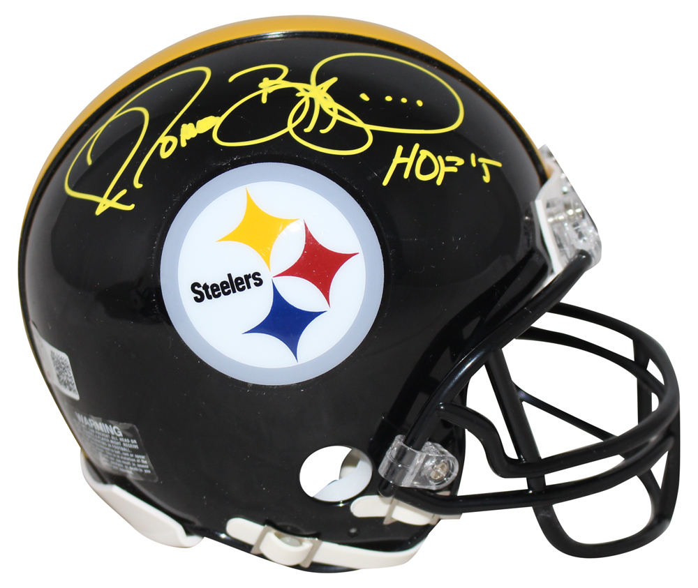 Jerome Bettis Autographed Pittsburgh Steelers VSR4 Mini Helmet HOF BAS