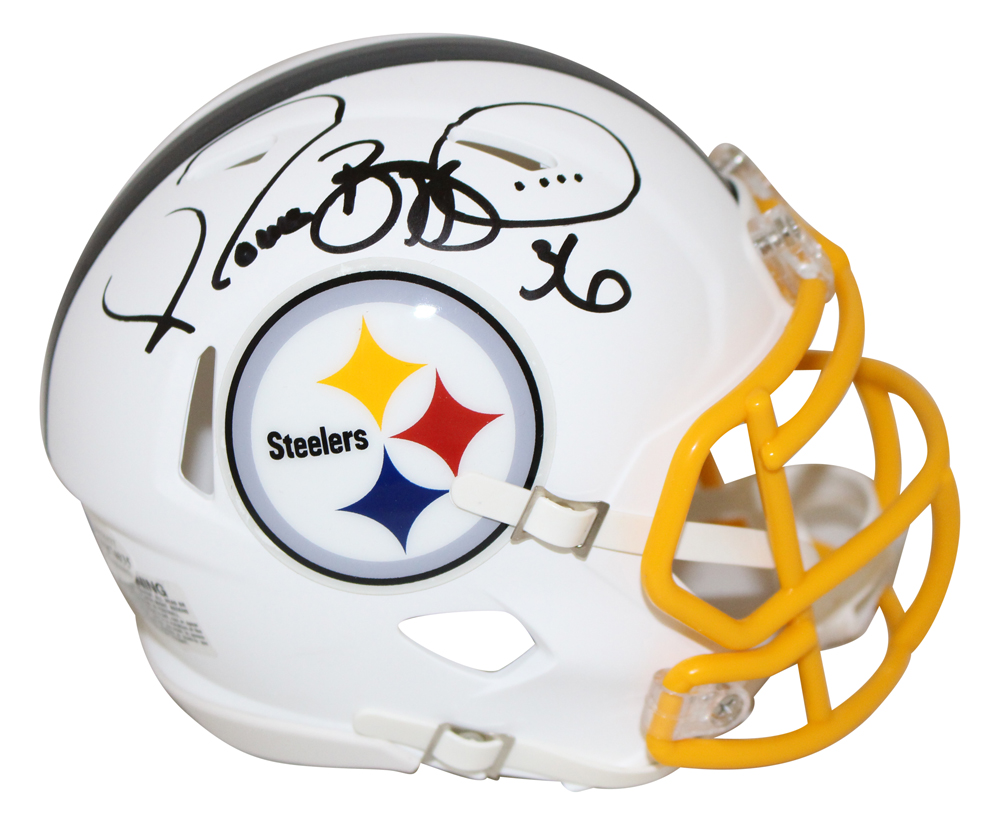Jerome Bettis Autographed Pittsburgh Steelers Flat White Mini Helmet BAS 28148